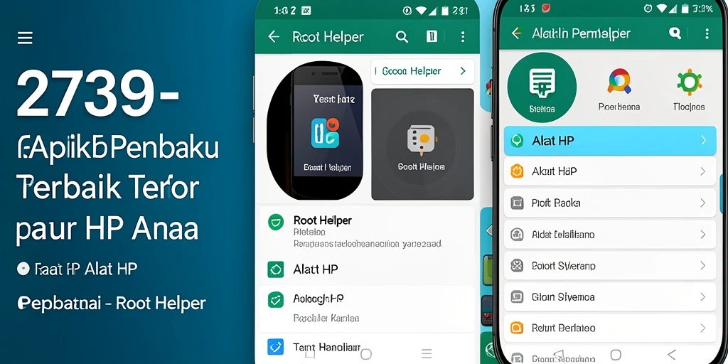 Antarmuka pengguna aplikasi Root Helper 2739 yang intuitif dan mudah digunakan.