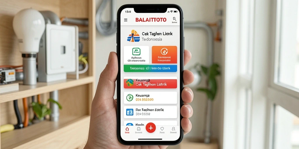 Antarmuka utama BALAITOTO untuk cek tagihan listrik yang sederhana dan informatif.