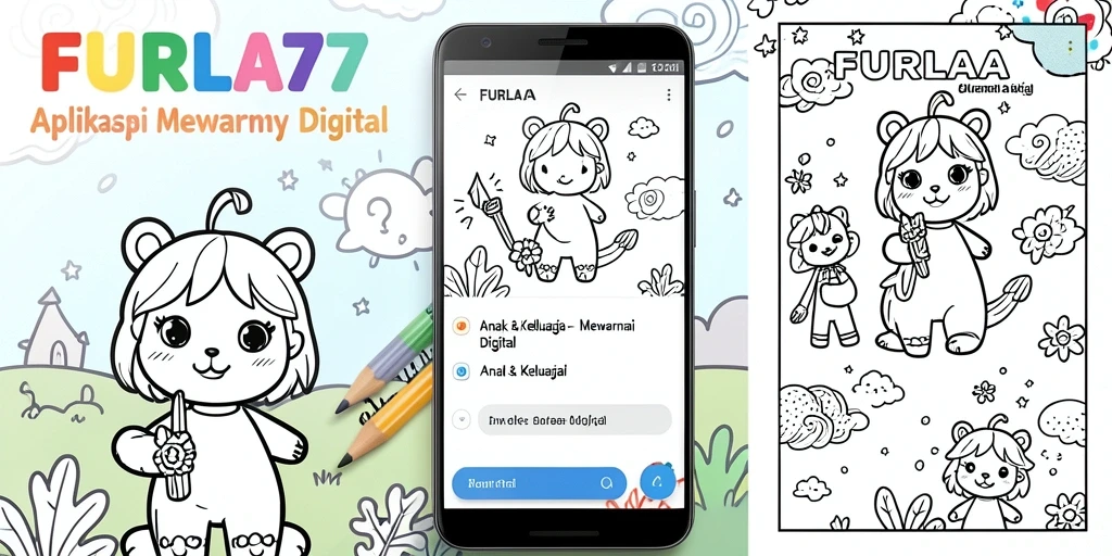 Tampilan antarmuka FURLA77 saat anak-anak mewarnai.