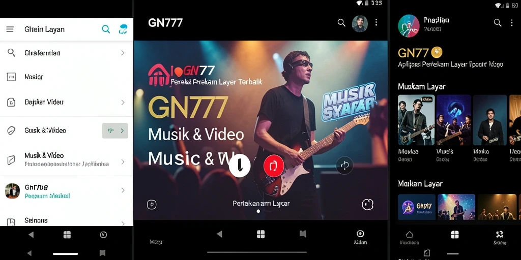 Antarmuka GN777 untuk perekaman layar yang mudah digunakan.