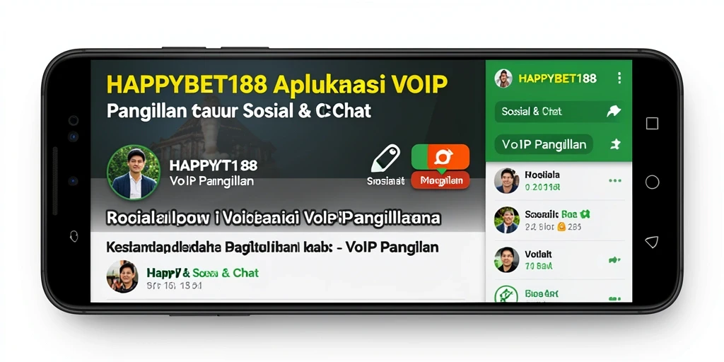 Antarmuka aplikasi HAPPYBET188 dengan fungsi VoIP Panggilan yang menarik.