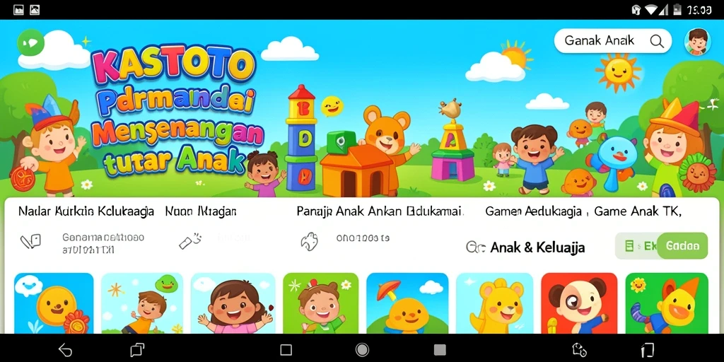 Antarmuka aplikasi KASTOTO yang ceria dan interaktif.