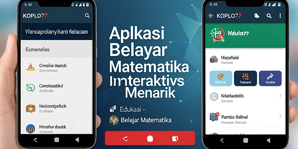 Tampilan antarmuka KOPLO77 yang menarik dan fungsi belajar matematika.