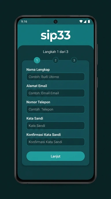 Cara Praktis Buat Akun Baru di sip33