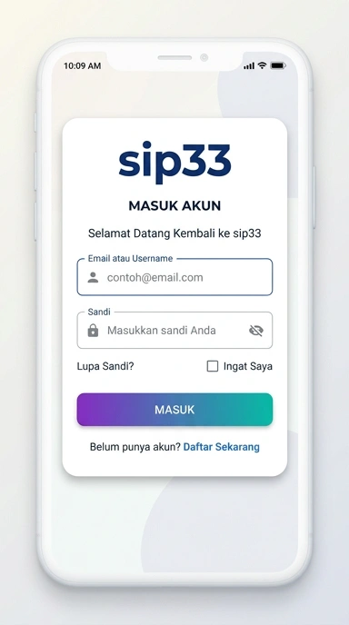 Masuk ke Akun Anda di sip33 dengan Mudah