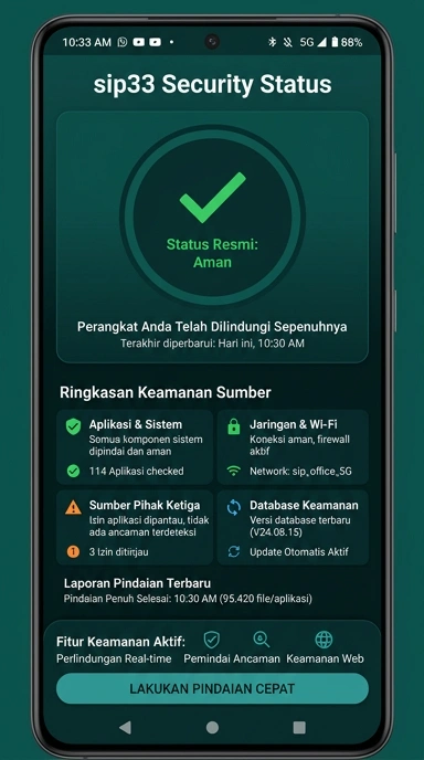 Kanal Resmi Sip33 untuk Pengguna Android Indonesia